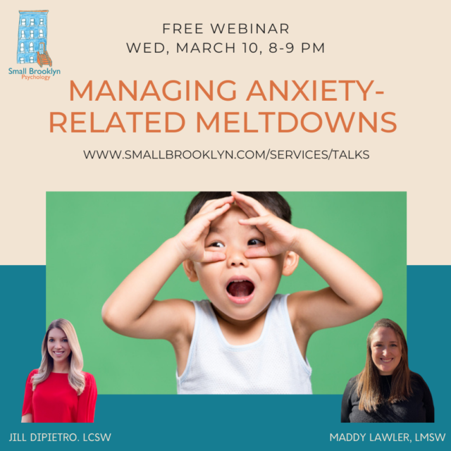 2021-Mar-10 Managing Anxiety-Related Meltdowns with Jill DiPietro, LCSW and Maddy Lawler, LMSW